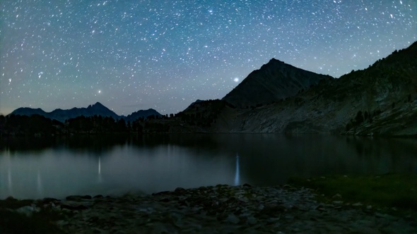 Sapphire Lake - Cecil D. Andrus-White Clouds Wilderness - Idaho - Day to Night to Day Timelapse