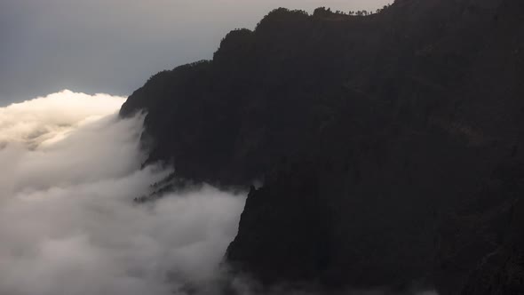 Time Lapse Of Dark Clouds In Sky