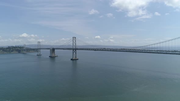 Aerial view of San Francisco Oakland Bridge