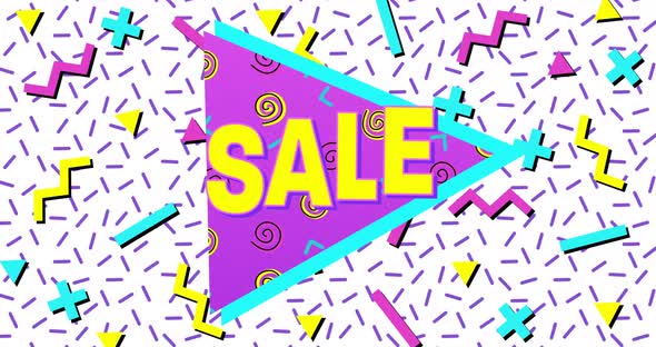 Bold Sale Advertisement in Retro Eighties Style 4k alt