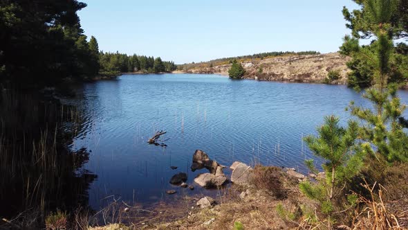 View of the Beautiful Lake Namanlagh Close To Bonny Glen in County Donegal - Ireland