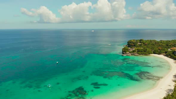 Boracay Island with White Sandy Beach, Philippines