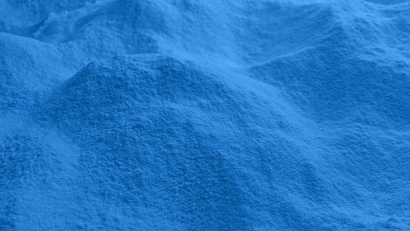 Moving Over Blue Powder