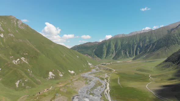 Truso Valley Panorama In K Azbegi (Dlog)