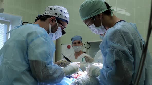 Surgeons perform facial nerve repair surgery