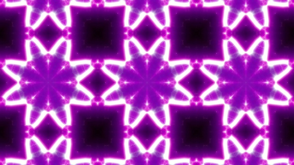 Rapidly Blink Neon Flower Kaleidoscope Loop 4K 01