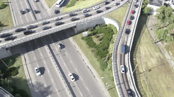 Kyiv. Ukraine: Road Junction. Aerial View