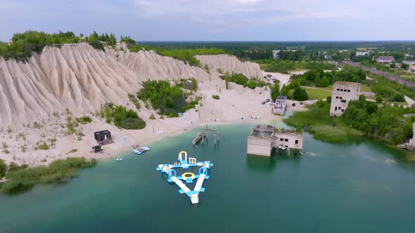 Abandoned Quarry for Extraction of Limestone