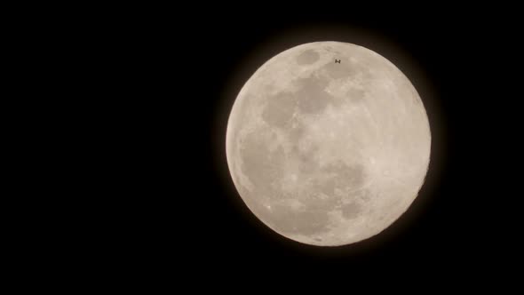 ISS Orbiting Passed The Moon