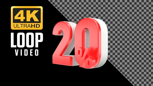 20% / Alpha Channel / Loop / 3d alt