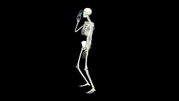 Phone Talking Skeleton