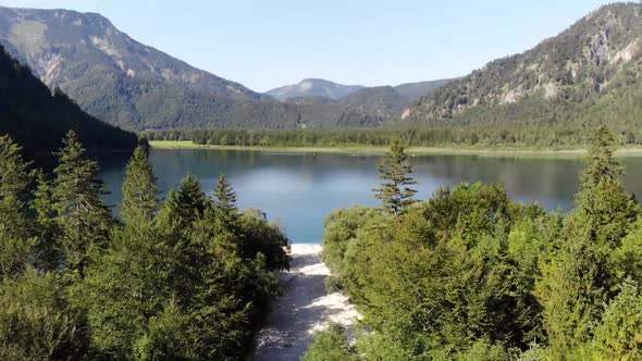 Beautiful Landscape on the Lake Offensee in the Mountains in Upper Austria Salzkammergut