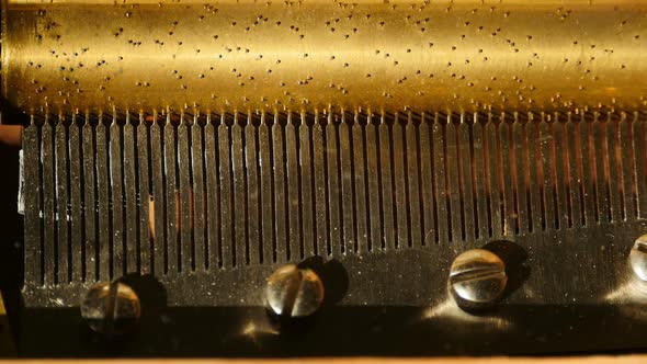 Vintage golden jukebox close-up