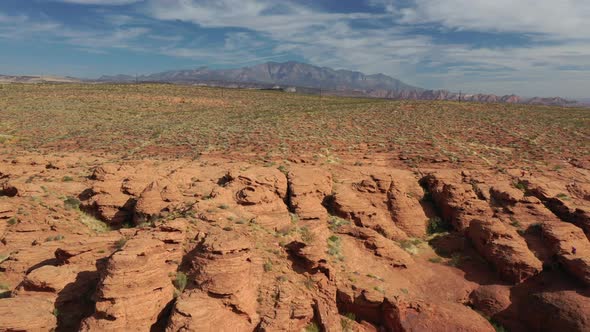 Nature Landscape In Escalante, Utah, United States - aerial drone shot