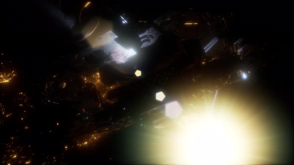 International Space Station Over the Planet Earth alt