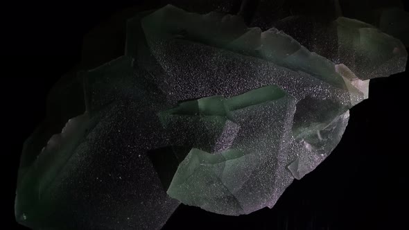 A very large and rare fluorite formation with large cubic green crystals.