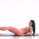 Woman doing abdominal exercises on mat at home. - VideoHive Item for Sale