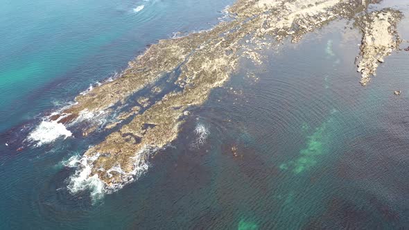 Aerial View of the Reef By Carrickfad at Narin Beach By Portnoo County Donegal, Ireland