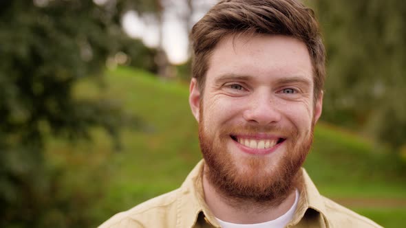 Portrait of Happy Smiling Man with Red Beard 67