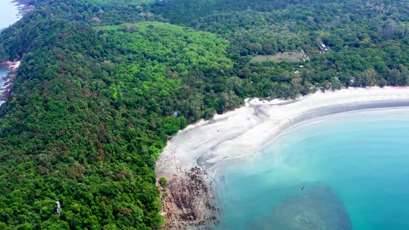 Aerial View of Koh Phayam Beach in Ranong Thailand