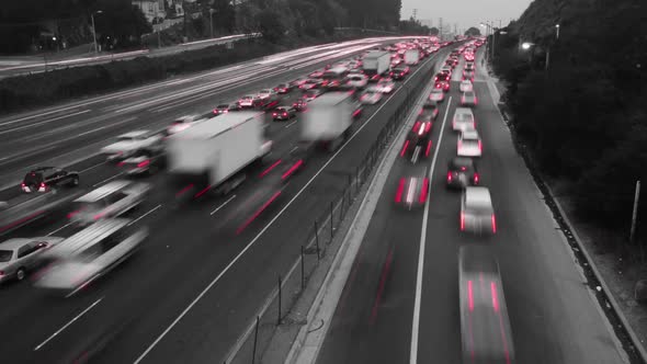 Black & White Traffic Time Lapse