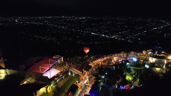 Aerial Jogja City Night at Heha Sky View