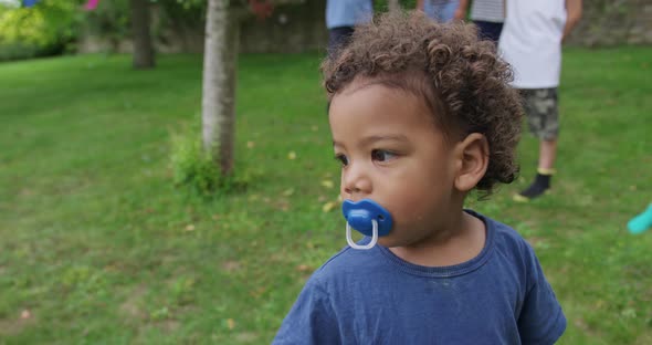 Boy with soap bubbles