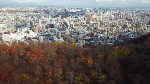 Flight over Sapporo