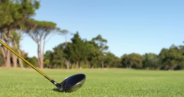 Golfer playing golf