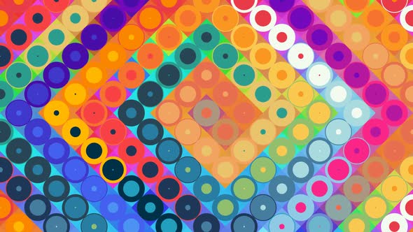 Colourful Circle Abstract Background Loop 01