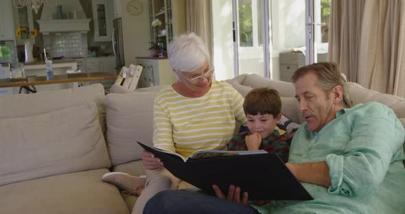 Family spending time together at home