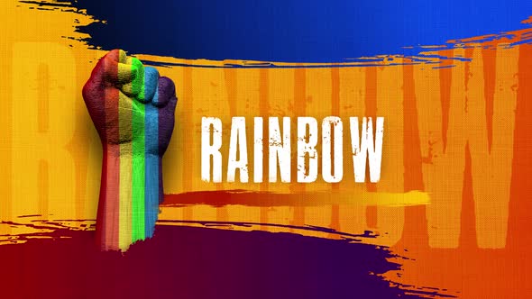 Rainbow Gender Sign Background Animation 4k