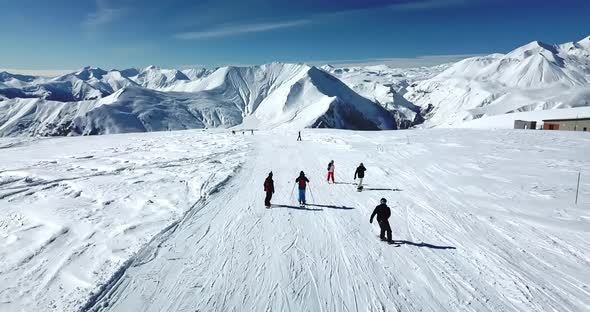 Skiing and snowboarding