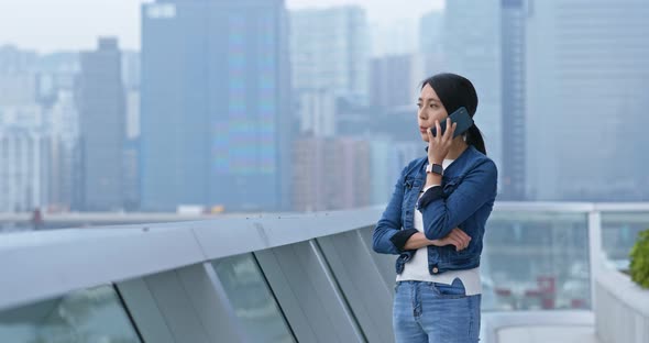 Woman Talk to Cellphone