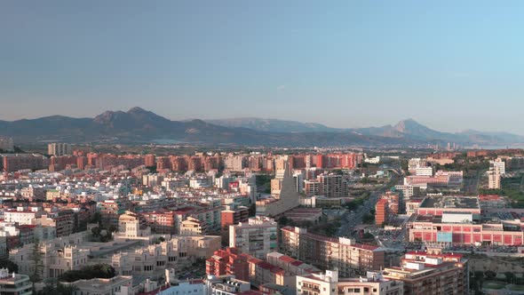 An aeral view of Alicante area on a sunny day