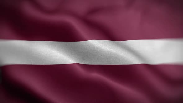 Latvia Flag Textured Waving Front Background HD