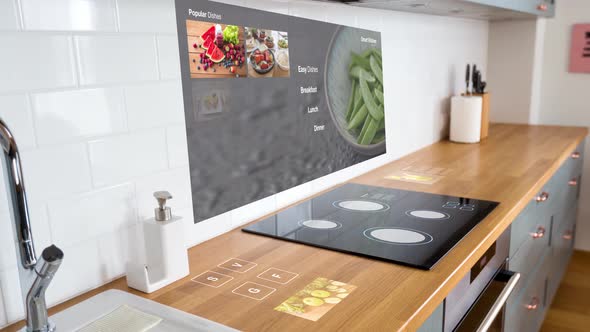 Smart Home Kitchen with Virtual Displays