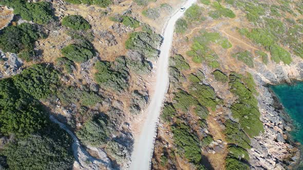 Aerial View of Kalydon Island, Crete, Greece