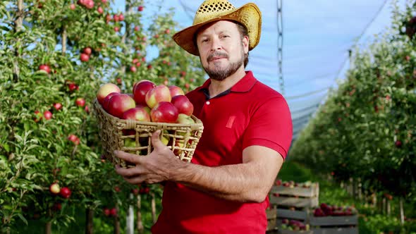 In Front of the Camera Good Looking Man Farmer