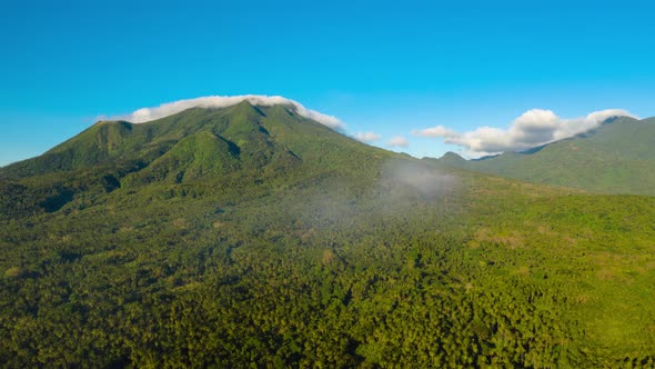 Hyperlapse Mountains Covered with Rainforest Philippines Camiguin