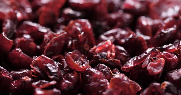 Close up of Dried cranberry