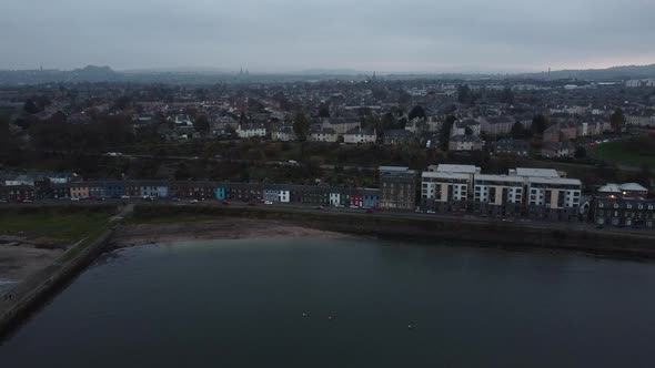 Evening flight in the fog