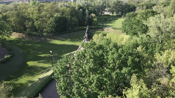 Kyiv, Ukraine: Babi Yar. Memorial Mass Murder of Jews. Aerial View