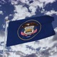 Utah Flag With Sky - VideoHive Item for Sale