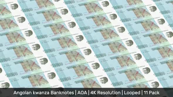 Angola Banknotes Money / Angolan kwanza / Currency Kz / AOA/ | 11 Pack | - 4K