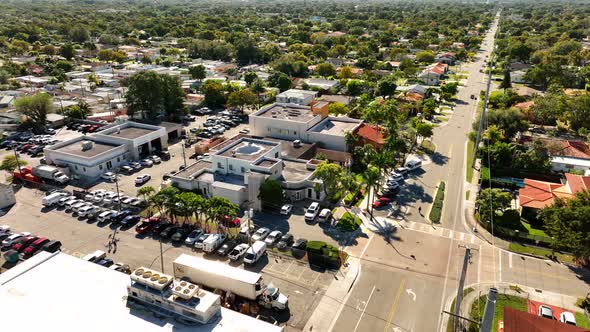 Aerial Video West Miami Police Department And City Hall 4k