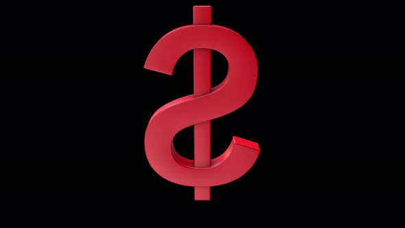 3d Dollar Sign On Alpha