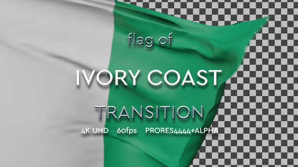 Flag of Ivory Coast transition | UHD | 60fps