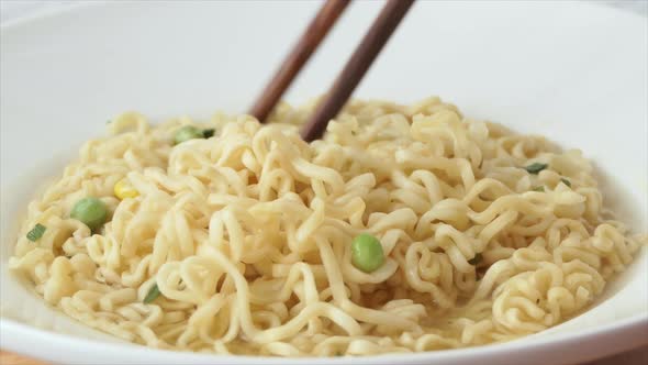 Fast Food Pasta Closeup