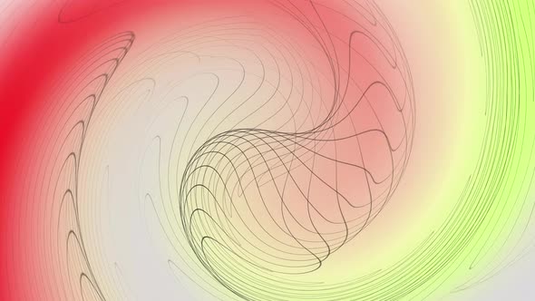 Abstract geometric twisted line morphing and rotation animation. Vd 766